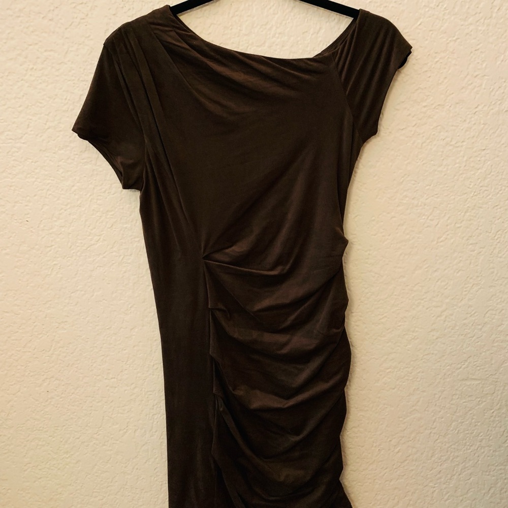 Bebe brown suede like cocktail dress. Size S.